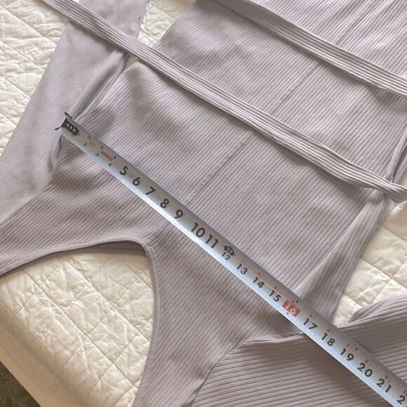 NEW Pact Organic Cotton Stretch Rib Jazz Maternity Dress Lilac Purple size XXL - Picture 7 of 9